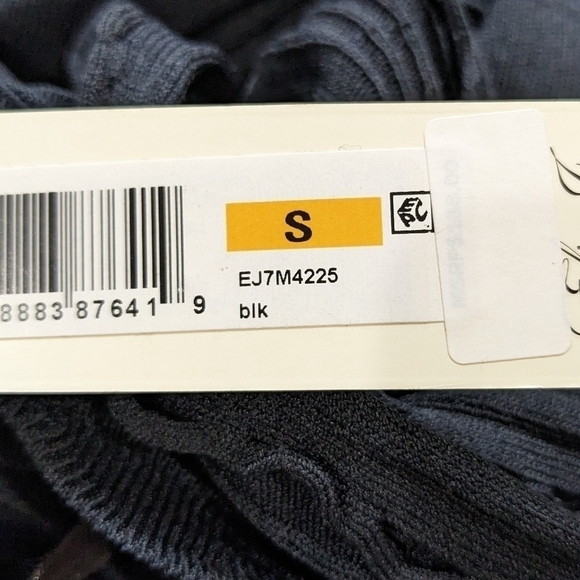 NWT Eliza J black off the shoulder layered ruffle neckline body con dress S - Picture 9 of 10